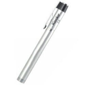 Silver Metal Pen Torch with Replaceable Batteries